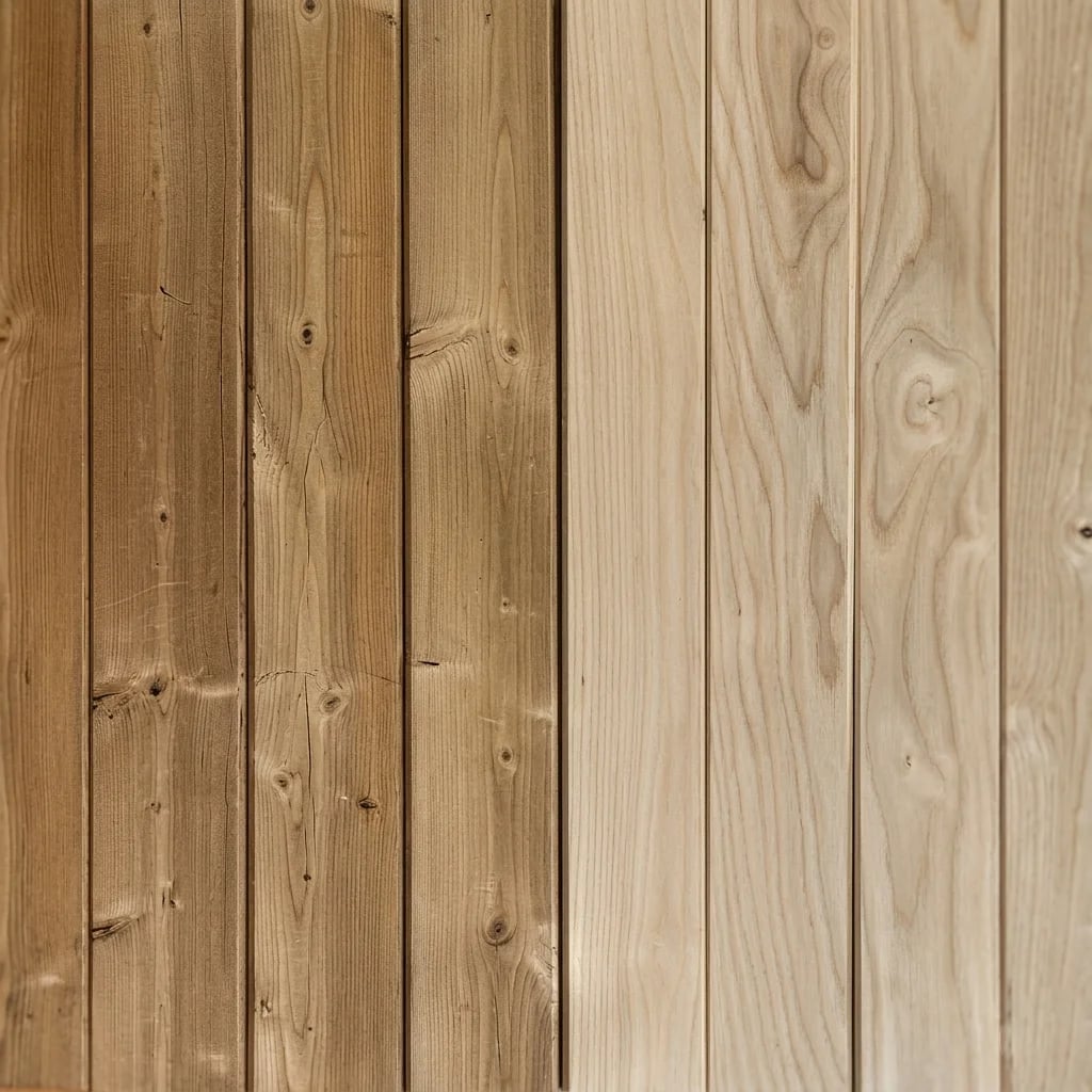 Usporedba starije i nove, luksuzniji nijanse drveta